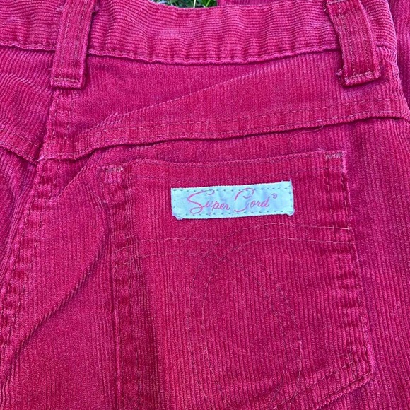 Vintage 70s red corduroy pants - Picture 3 of 4